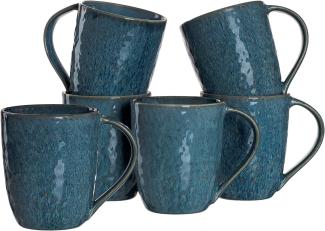 Leonardo MATERA Keramikbecher 430 ml blau 6er Set