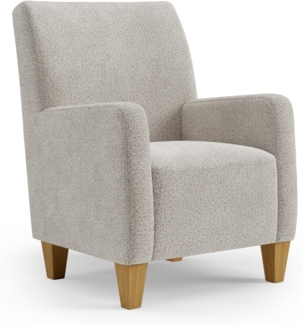 Cavadore Sessel Vida / Polstersessel im trendigen Design / 74 x 93 x 81 / Chenille, Naturweiß