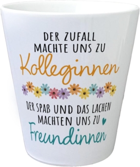 speecheese Blumentopf Beste Kollegin Blumentopf mit Spruch Zufall Kollegen Lachen Freunde