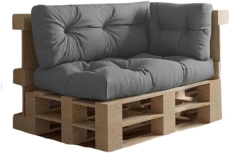 chilly pilley Palettenkissen Wasserdicht Palettenauflage Palettenpolster Palettenmöbel Gartenkissen Wasserfest Wasserabweisend viele Größen und Farben (Set 3 er. Silber)