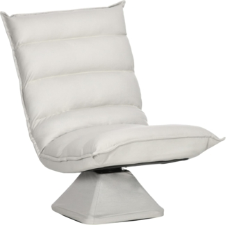 HOMCOM Relaxsessel Relaxsofa, mit Verstellbarer Lehne, Drehbarer Meditationsstuhl (Bodensofa, 1-St, Sessel), für Wohnzimmer, Hellgrau