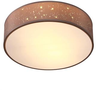 monzana Deckenleuchte, 30 cm, Sternenhimmel Rund Stoffschirm 30 cm 1-Flammig E27 Modern