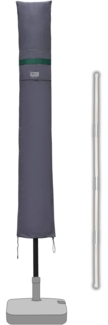 Sekey Sonnenschirm Schutzhülle mit Stab, Abdeckhauben für Ø 300 cm Gartenschirm mit Belüftungsöffnungen, Abdeckung für Marktschirm / Balkonschirm, 100% Polyester, wasserdicht, Dunkelgrau.