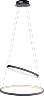 JUST LIGHT 11525-13 LED Pendelleuchte Circle 2 Ringe 50cm 3000K SimplyDim Anthrazit