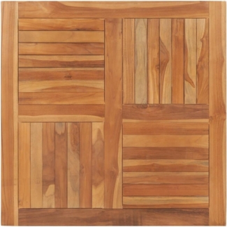 vidaXL Tischplatte Massivholz Teak Quadratisch 90×90×2,5 cm 48991