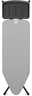 Brabantia - Bügelbrett C - für Dampferzeuger - XL-Dampfbügelbrett - Extra großer Metallständer - Höhenverstellbar - Solider Vierfußrahmen - Geräte bis zu 40 x 22 cm - Metallised - 125 x 45cm