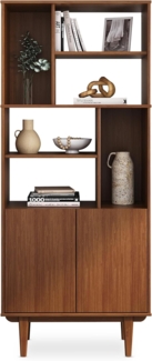 IDIMEX Regal SIMONA, Modernes Holzregal mit Türen & Fächern Design Regal kastanien farben