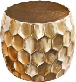 riess-ambiente Couchtisch ORGANIC ORIENT Ø55cm gold (Einzelartikel, 1-St), Wohnzimmer · Metall · rund · Hammerschlag-Design · Handmade