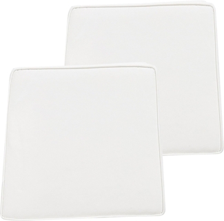 Set mit 2 Sitzkissen Ohne Muster TERNI 37 x 34 cm Cremeweiß