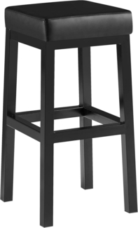 CLP Barhocker Taylor Sitzhöhe 78 cm mit Kunstlederbezug und schwarzem Metallgestell,schwarz
