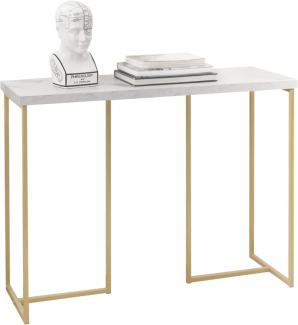 Konsolentisch PB Marmorfolie furniert Metall Golden FSB58-G