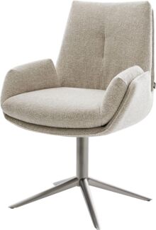 Drehstuhl Clea-Flex Webstoff Soft Beige Fußkreuz Graphit 360° drehbar Wippfunktion