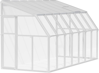Rion Kunststoff Anlehngewächshaus Sun Room 37 | Weiß | 448 x 201 x 247 cm