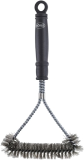 RÖSLE Grillrost-Reinigungsbürste, Stahlborsten schwarz, 30,5 x 16,5 x 3 cm