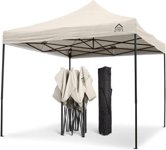 All Seasons Gazebos 3x3m vollständig wasserdichtes Faltpavillon - Cremefarbig