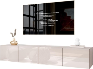 Lookway TV-Schrank COLGANTE KASCHMIR GLOSS 200 cm Hängeschrank mit Led Beluchtung (2x TV-Schrank) Breite: 200 cm