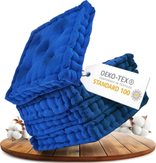 Gräfenstayn Sitzkissen 4er Set 40x40 cm mit 8 cm Polsterung aus 100 % Baumwolle -, robustes Sitzkissen für Indoor & Outdoor, bequemes Bodenkissen