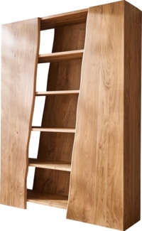 Regal Live-Edge 140x195 cm Akazie Natur 2 Türen