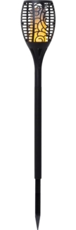 Star Trading Solar-Fackel Flame, Dekoration, Schwarz, LED, Gelb, Dämmerungssensor, Außenbereich, 54 cm