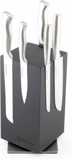 Hanseküche Magnet-Messerblock Messerblock magnetisch ohne Messer – Drehbarer Messerhalter (1tlg), Fester Stand mit Gummifüßen, 360 Grad drehbar, Starker Magnet