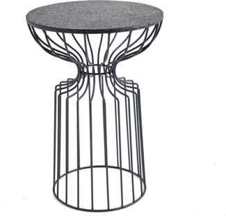 riess-ambiente Beistelltisch VARIATION 55cm schwarz (Einzelartikel, 1-St), Wohnzimmer · Metall · rund · handmade · Nachttisch · Modern Design