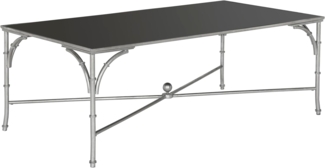 SAFAVIEH Modern Accent Table with Iron Legs, in Silver and Black, 127 X 66 X 45.72