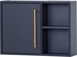 SCHILDMEYER Oberschrank Badschrank Hängeschrank Kent Nachtblau 66,8x48,4x16 cm