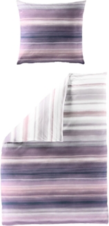 Traumschlaf Seersucker Bettwäsche Tilburg plum|155x200 cm + 80x80 cm