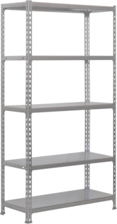 SimonRack Metallregale, 2000 x 1000 x 500 mm, 5 Regalböden, 180 kg Flexion-Punkt, Industrie-Regal, Grau/Galva - Simonclick