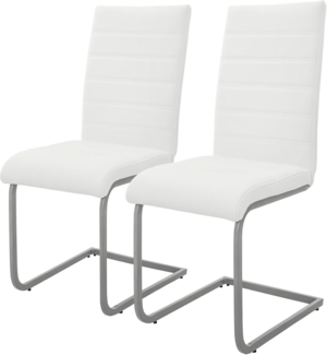 ML-DESIGN Stuhl Esszimmerstühle Schwingstühle mit Rückenlehne Design Küchenstühle (Komplett-Set, 2 St), Polsterstuhl Freischwinger 2er Set Küchenstuhl bis 120kg Kunstleder