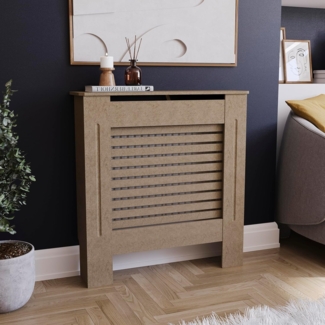 Vida Designs Milton Heizkörperabdeckung, modern, unlackiert, MDF, unlackiert, klein (H: 82 / B: 78 / T: 19 cm)