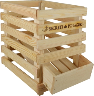 Zwiebelkiste aus Holz, Gemüsekiste stapelbar