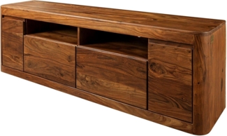 Massivmoebel24 TV-Board (TV-Board Sheesham 178 x 40 x 58 walnuss gewachst TORONTO #221)