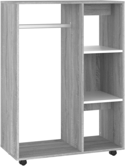 Kleiderschrank, Holzwerkstoff, Grau Sonoma, 80 x 40 x 110 cm