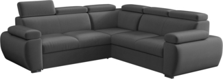 Ecksofa Boston Maxi mit Schlaffunktion, Bettkasten, Einstellbare Kopfstützen (Farbe: Kronos 22)