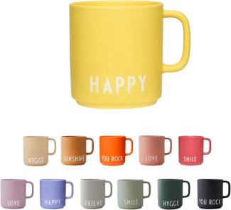 Design Letters Becher mit Henkel Favourite Cup Happy Gelb 10101008YELLOHAPPY