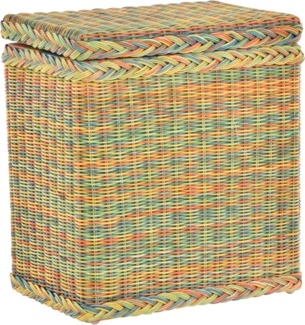 Krines Home Wäschekorb Rattan Wäschebox mit Deckel Wäschetruhe Wäschekorb Wäschesammler, mit Inlett Korb zur Aufbewahrung