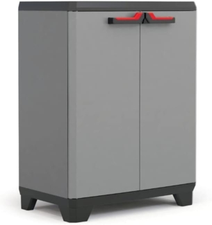 Keter Niedriger Lagerschrank Stilo Grau und Schwarz 90 cm 434769