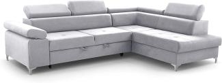 Fabryka Mebli Idźczak Schlafsofa Sofa Madrit Couch Ausklappbares Sofa Schlaffunktion Bettkasten - Kissen Bettzeugbehälter Hilfsautomat - Wohnzimmer, Gästezimmer Modern Design (Vena 3 R)