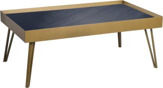 M2 Kollektion Tom 3 Couchtisch/Sofatisch, Metall, schwarz, gold, B/H/T= 100 x 39 x 60 cm