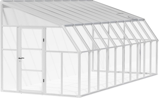Rion Kunststoff Anlehngewächshaus Sun Room 410 | Weiß | 632 x 258 x 266 cm