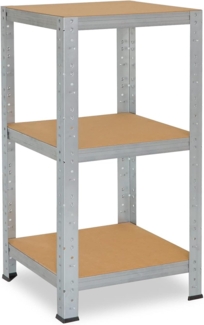 shelfplaza HOME 100x30x30 cm Schwerlastregal in grau-verzinkt mit 3 Böden und 175 kg Traglast pro Boden