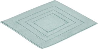 Vossen Badematte Feeling, Höhe 10 mm, beidseitig nutzbar, fußbodenheizungsgeeignet, Baumwolle, quadratisch, Badteppich, Uni-Farben, mit Bordüre, Hoch-Tief Effekt, reine Baumwolle