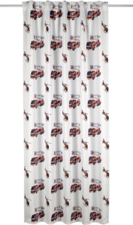 Clever-Kauf-24 Verdunkelungsvorhang Blackout Schlaufenschal, Feuerwehr, rot, BxH 135x245cm, Multifunktionsband, verdunkelnd