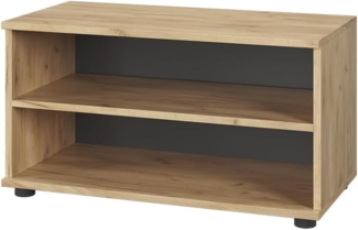 Vicco Wohnzimmerschrank Goldkraft Eiche/Anthrazit 70.8 x 38.9 cm mit 2 Fächern, Berno