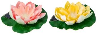 Lumineo LED Solarleuchte Solar Gartenleuchte Seerose 17x6cm Kunststoff 1 Stück Sortiert