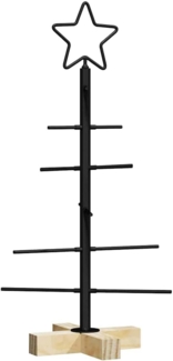 vidaXL Metall Weihnachtsbaum Schwarz 60 cm Pulverbeschichteter Stahl 42019175