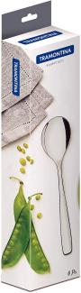 Tramontina 63960-287 Essentials Suppenlöffel, Set 6 teilig, für 6 Personen, Edelstahl AISI 430