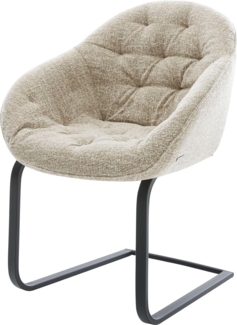 Freischwinger Gaio-Flex Webstoff Soft Beige Freischwinger flach Schwarz