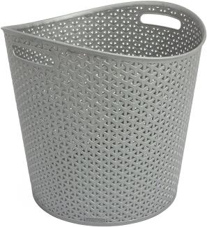 Curver 00715-087-00 Wäschekorb My Style, 30 L, silber